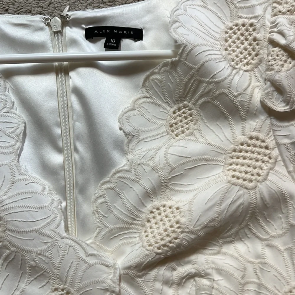 NWT Alex Marie Ivory drop waist dress - Picture 2 of 2